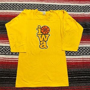 Vintage 80’s Iowa Basketball 3/4 Sleeve Tee